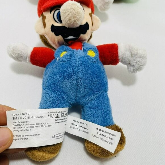 Nintendo Super Mario Luigi Plush Toy Set Brothers Twins Men Red Green Video Game - Picture 11 of 12